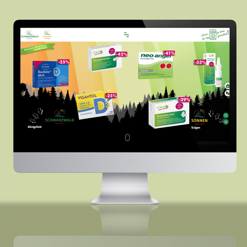 website für Ngineric in orangenem Farbschema